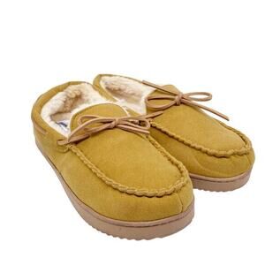 Nordstrom Rack Women's Tan Suede Faux Fur Lined Moccasins‎ Size S 7-8